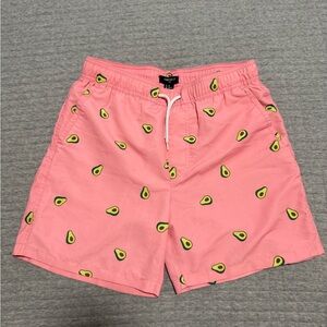 Forever 21 Pink Avocado Print Athletic Shorts